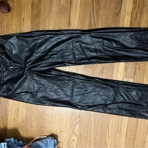 Women’s Black Leather Pants
